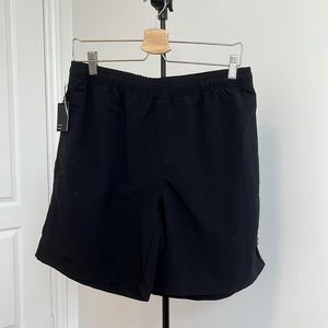 aritzia tna big easy 7" waterproof black drawstring short m